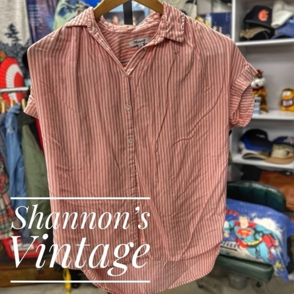 Madewell sz XS striped oversized blouse A11